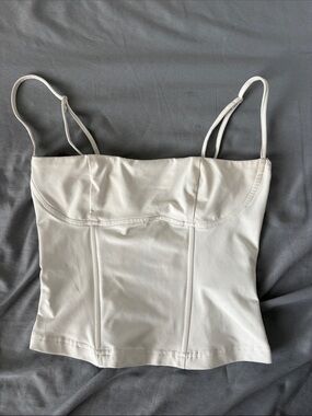 Edikted Women's White Slim Bustier Tank Top